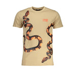 Cavalli Class Beige Cotton Men's T-Shirt