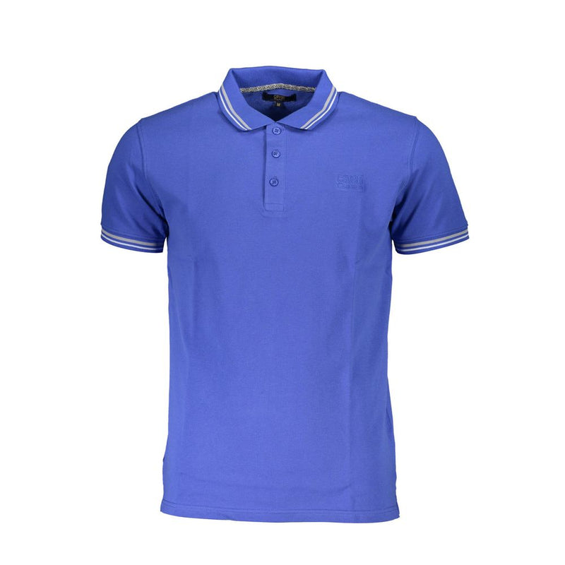 Cavalli Class Blue Cotton Polo Men's Shirt