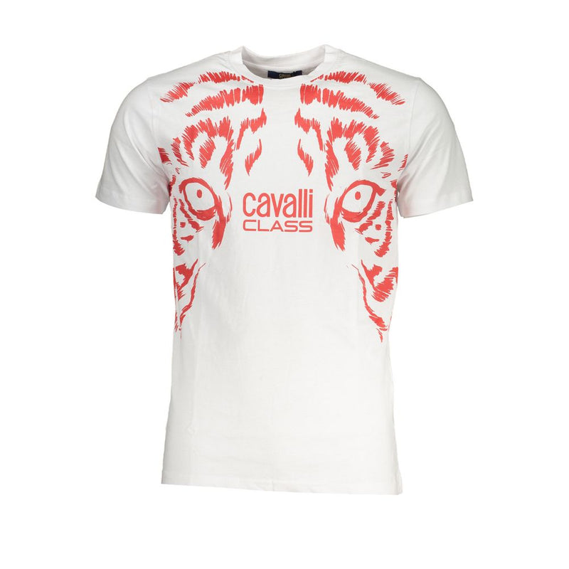 Cavalli Class White Cotton Men's T-Shirt