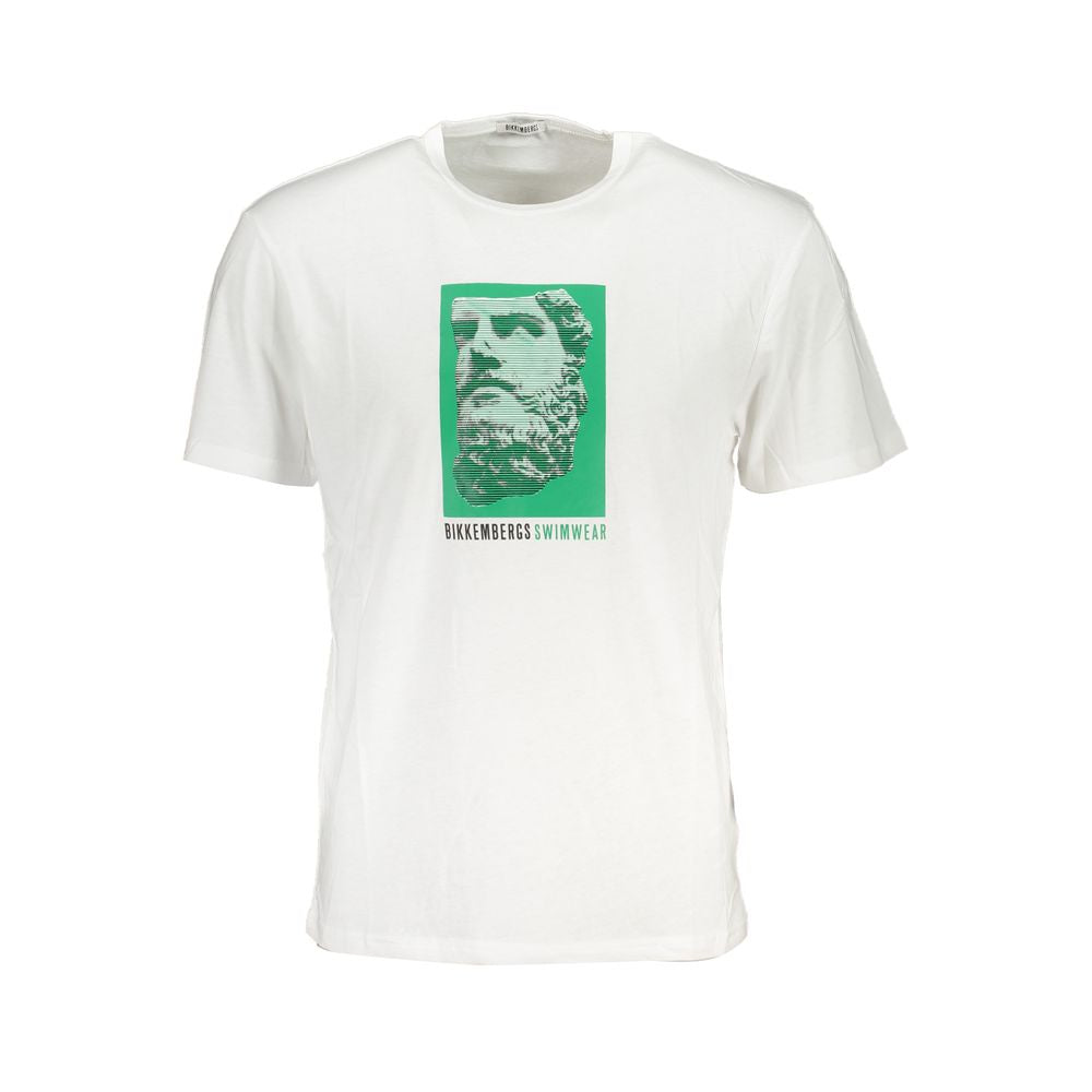 Bikkembergs White Cotton Men's T-Shirt