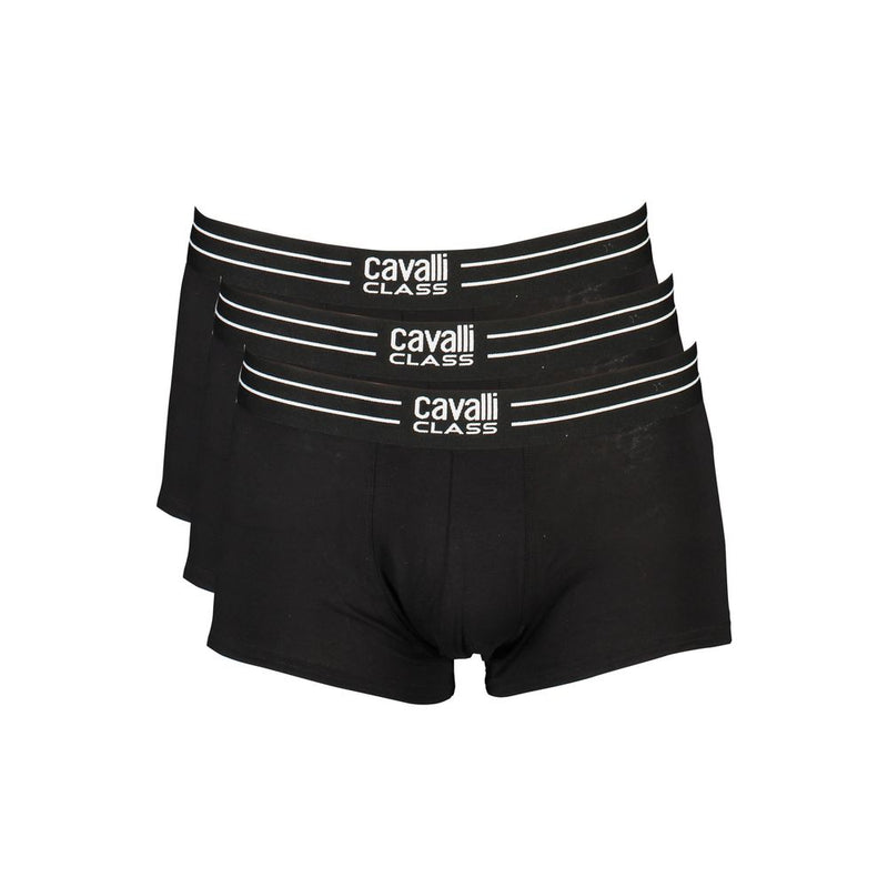 Cavalli Class Black Cotton Men's Underwear