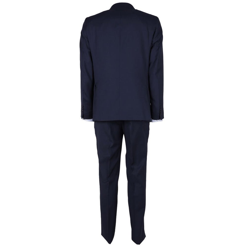 Made in Italy Blue Virgin Wool Men's Men's Suit