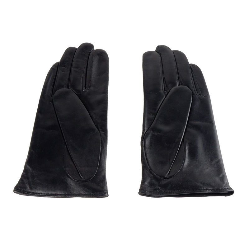 Cavalli Class Elegant Black and Blue Lambskin Women's Gloves