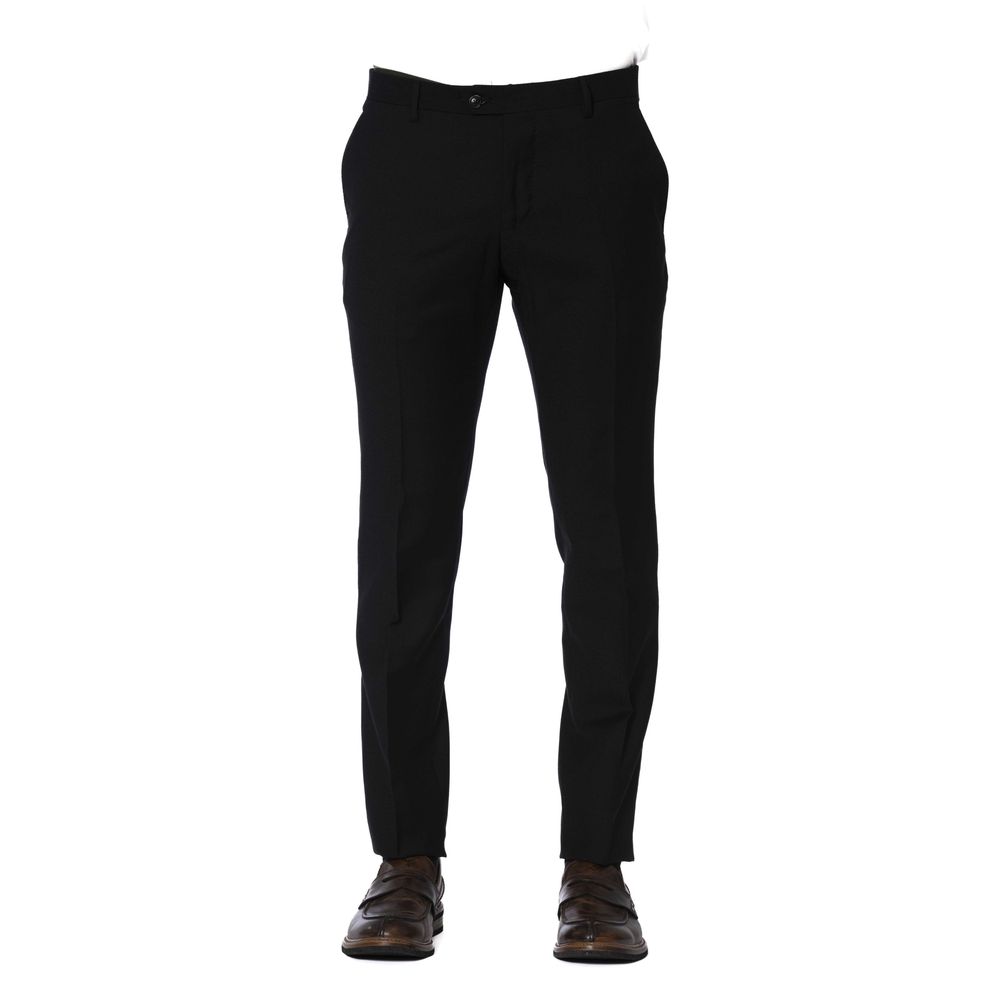 Trussardi Black Wool Men Men's Trouser