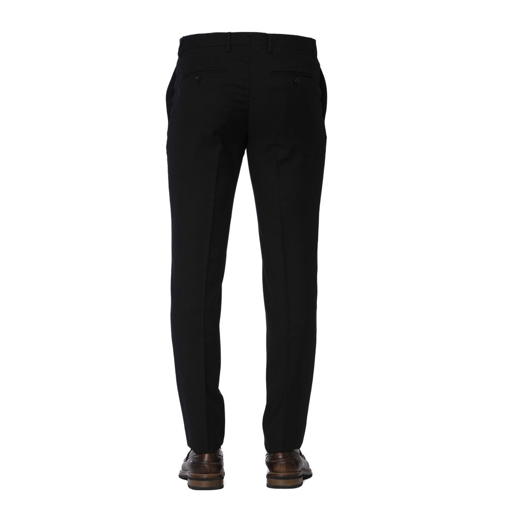 Trussardi Black Wool Men Men's Trouser