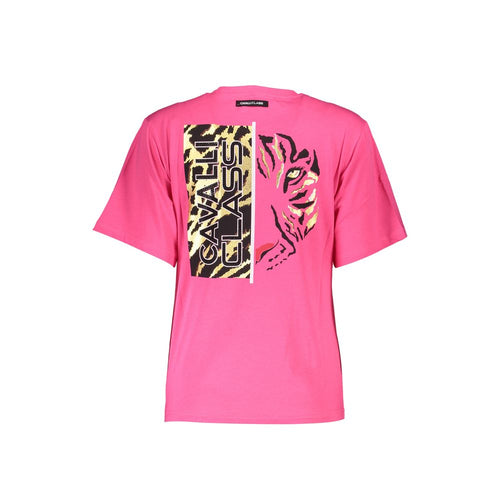 Cavalli Class Pink Cotton Women Women's T-Shirt