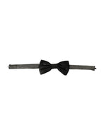 Dolce & Gabbana Black Fantasy Silk Adjustable Neck Men Bow Men's Tie