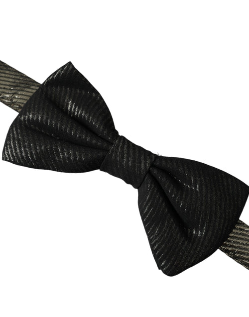 Dolce & Gabbana Black Fantasy Silk Adjustable Neck Men Bow Men's Tie