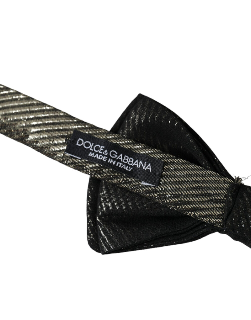 Dolce & Gabbana Black Fantasy Silk Adjustable Neck Men Bow Men's Tie