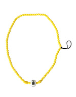 Dolce & Gabbana Yellow Beaded Chain DG Logo Charm Women's Necklace