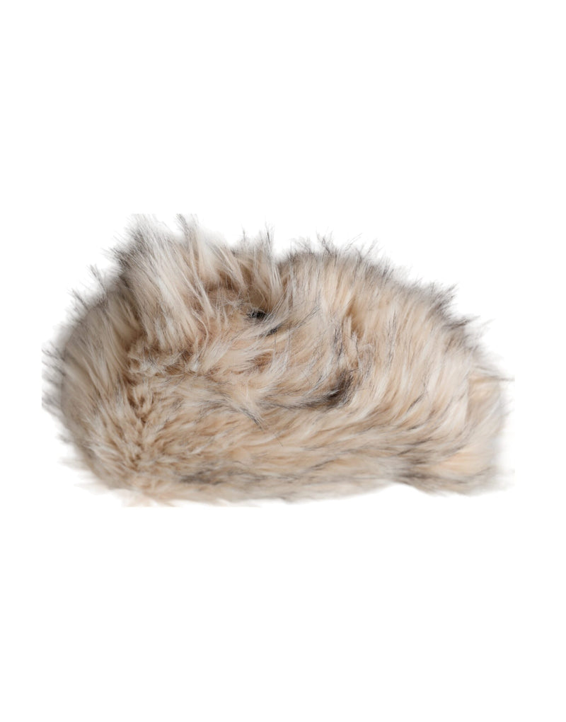 Dolce & Gabbana Beige Acrylic Fur Women Bucket Women's Hat