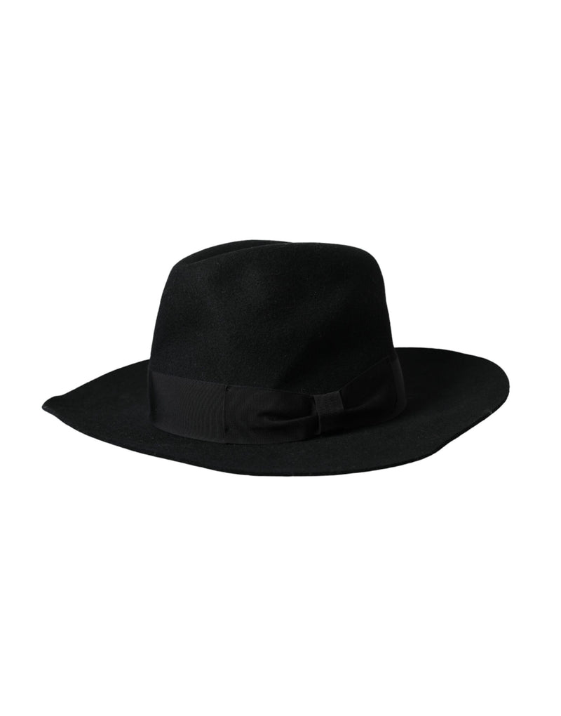 Dolce & Gabbana Black Rabbit Fedora Trilby Women Women's Hat