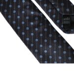 Dolce & Gabbana Black Blue Polka Dot Silk Adjustable Men Men's Tie