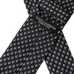 Dolce & Gabbana Black 100% Silk Patterned Adjustable Men Men's Tie