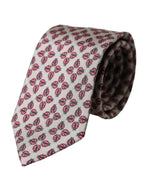 Dolce & Gabbana Beige Lady Bug Print Silk Adjustable Men Men's Tie