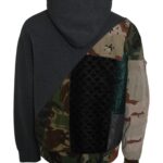 Dolce & Gabbana Multicolor Patchwork Hooded Pullover Men's Sweater