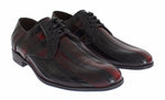 Dolce & Gabbana Black Bordeaux Leather Dress Formal Men's Shoes