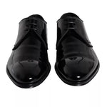 Dolce & Gabbana Black Calfskin Leather Derby Men Dress Men's Shoes