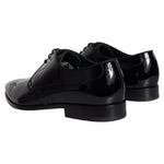 Dolce & Gabbana Black Calfskin Leather Derby Men Dress Men's Shoes