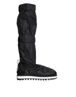 Dolce & Gabbana Black Quilted High Top Boots Sneakers Men's Shoes