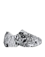 Dolce & Gabbana White Black Graffiti Daymaster Sneakers Men's Shoes