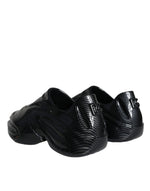 Dolce & Gabbana Black Foiled Rubber Toy Low Top Men Sneakers Men's Shoes