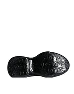 Dolce & Gabbana Black Foiled Rubber Toy Low Top Men Sneakers Men's Shoes