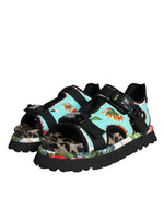 Dolce & Gabbana Multicolor Patchwork Slides Sandals Men Men's Shoes