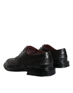 Dolce & Gabbana Black Leather Oxford Wingtip Formal Men Men's Shoes