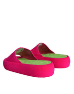 Dolce & Gabbana Fuchsia Rubber Slides Sandals Beachwear Men's Shoes (Pre-Owned)