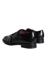 Dolce & Gabbana Black Calf Leather Men Formal Dress Men's Shoes (Pre-Owned)