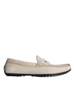 Dolce & Gabbana Beige Leather Slip Mocassin Loafers Men Men's Shoes