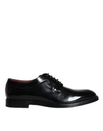 Dolce & Gabbana Black Calfskin Leather Derby Men Dress Men's Shoes