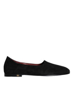 Dolce & Gabbana Black Suede Loafers Formal Slip On Men's Shoes