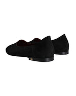 Dolce & Gabbana Black Suede Loafers Formal Slip On Men's Shoes