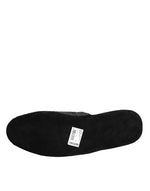 Dolce & Gabbana Black Faux Fur Slides Slippers Slip On Men's Shoes