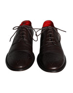 Dolce & Gabbana Brown Calfskin Leather Lace Up Oxford Men's Shoes (Pre-Owned)