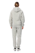 Billionaire Italian Couture Elegant Gray Hooded Cotton Men's Sweatsuit