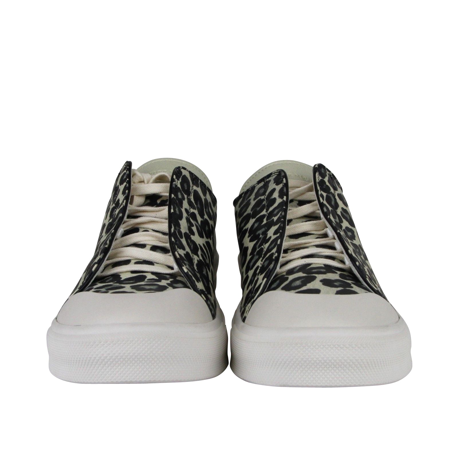 Alexander McQueen Men's Black / Ivory Leather Sneaker 462766 8436 (44 EU / 10.5 US)