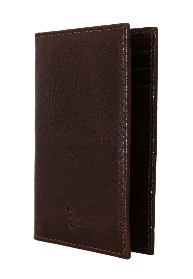 Billionaire Italian Couture Brown Leather Bifold Men's Wallet