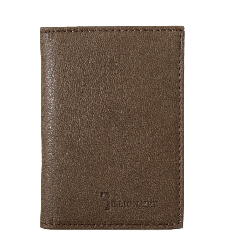 Billionaire Italian Couture Brown Leather Bifold Men's Wallet