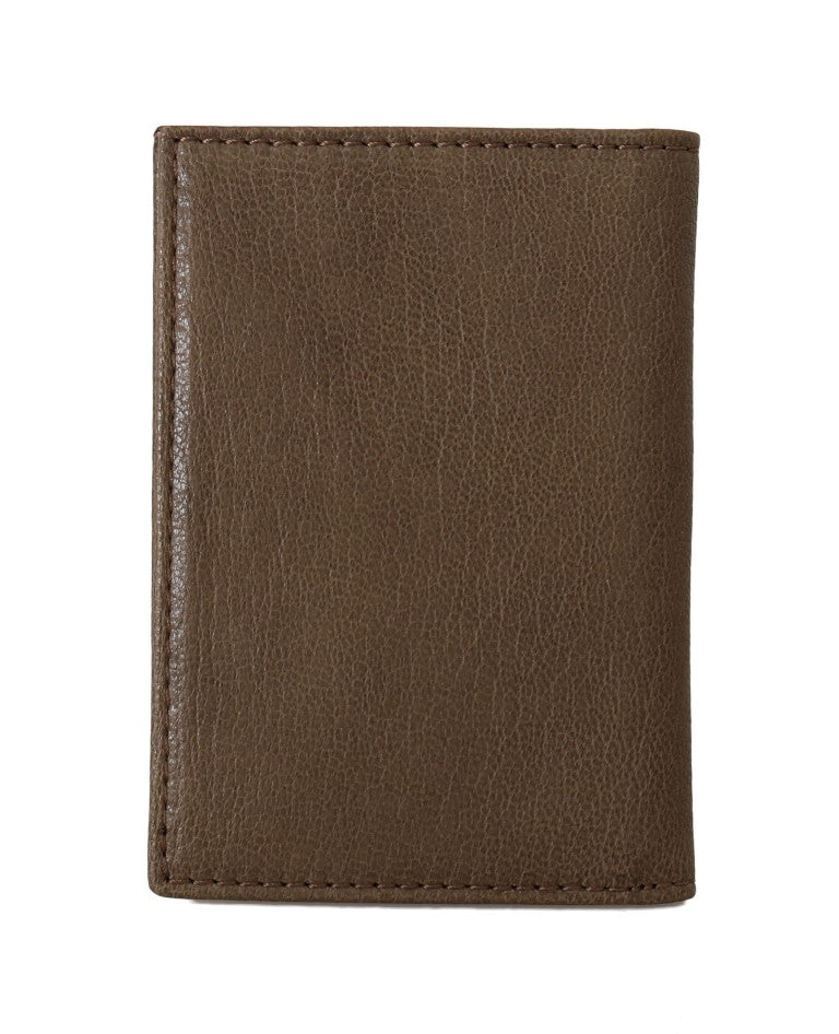 Billionaire Italian Couture Brown Leather Bifold Men's Wallet