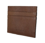 Billionaire Italian Couture Brown Leather Cardholder Men's Wallet