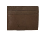 Billionaire Italian Couture Brown Leather Cardholder Men's Wallet