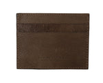 Billionaire Italian Couture Brown Leather Cardholder Men's Wallet