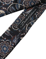 Dolce & Gabbana Black Floral Pattern Silk Adjustable Men Men's Tie