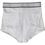 Dolce & Gabbana White Cotton Stretch Branded Logo Women's Underwear