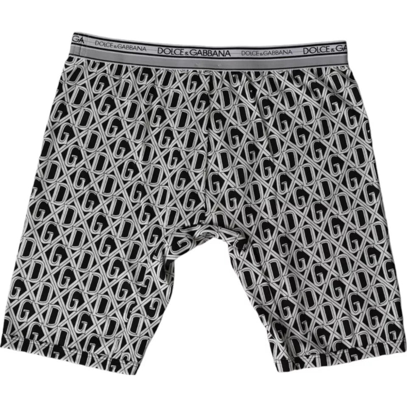 Dolce & Gabbana Black White DG Logo Cotton Stretch Cycling Underwear Men's Men