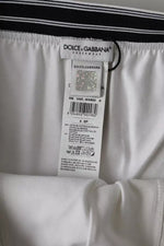 Dolce & Gabbana White Cotton Blend Regular Boxer Shorts Men's Underwear