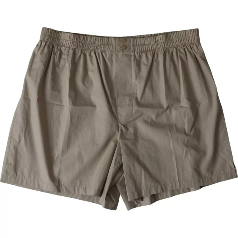 Dolce & Gabbana Brown Cotton Regular Boxer Shorts Men's Underwear